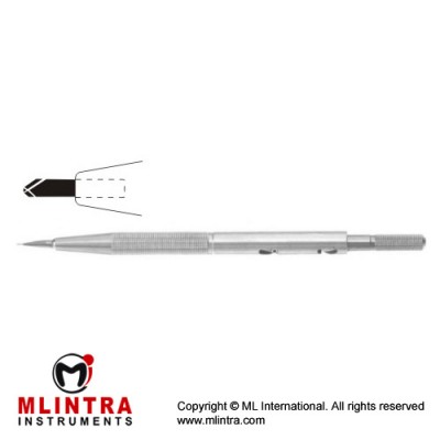 Diamond Knife Tri-Facet Cutting Edge Stainless Steel, 12.5 cm - 5" Width 1.0 mm